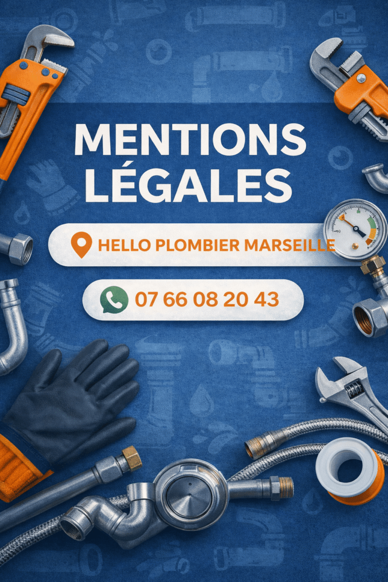 Mentions légales du site Hello Plombier Marseille – informations légales et coordonnées de l’entreprise