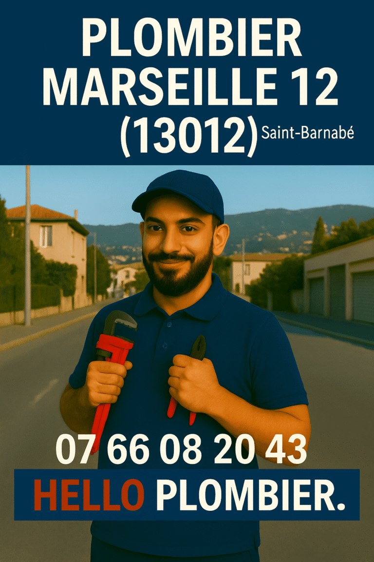 Plombier professionnel intervenant à Marseille 12 pour dépannage plomberie, fuite d’eau, WC bouché et urgence 13012
