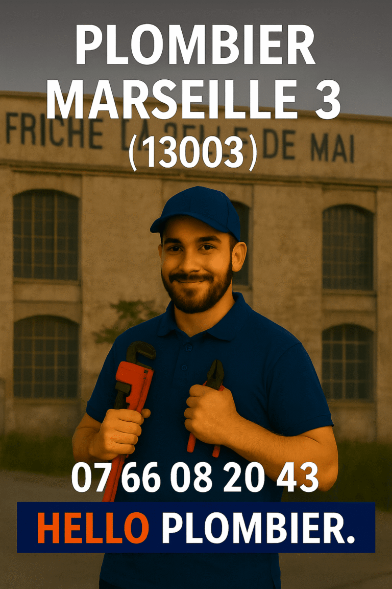 Plombier Marseille 3 devant la Friche Belle de Mai, prêt pour dépannage urgent dans le 13003