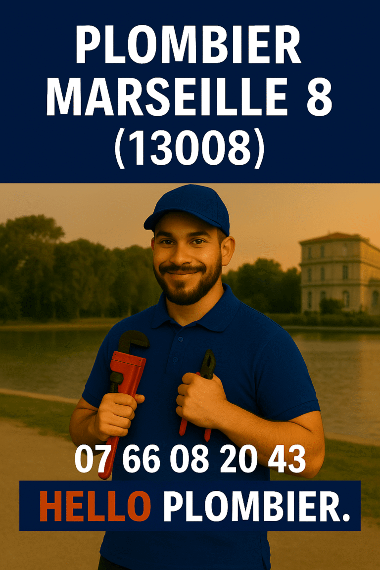 Plombier Marseille 8 intervenant près de Parc Borély pour un dépannage rapide et professionnel dans le 13008